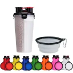 2 in 1 Portable Food Drinking Water Bottle Collapsible