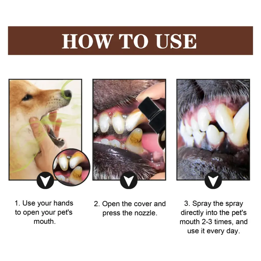 30ML Pet Teeth Cleaning Spray Dog Cat Tartar Cleaner Puppy Kitten Tooth Stain Remover Bad Breath Oral Cleaning - Image 5