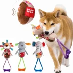 Dog Plush Tug Toy with Handle