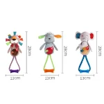 Dog Plush Tug Toy with Handle