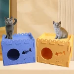 Detachable Assembled Cat House Wear-resistant Felt Board