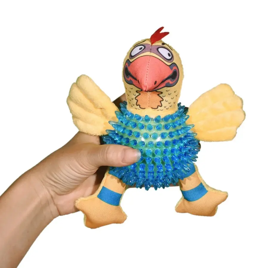 Dog Toy Pet Canvas Bite-resistant Squeaky Toy Dog TPR Chew Ball Puppy Plush Elastic Tooth Cleaning Toy Dog Sound Toys - Image 5