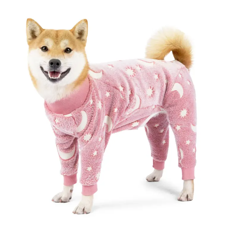 Dog Winter Clothes Flannel Pajamas