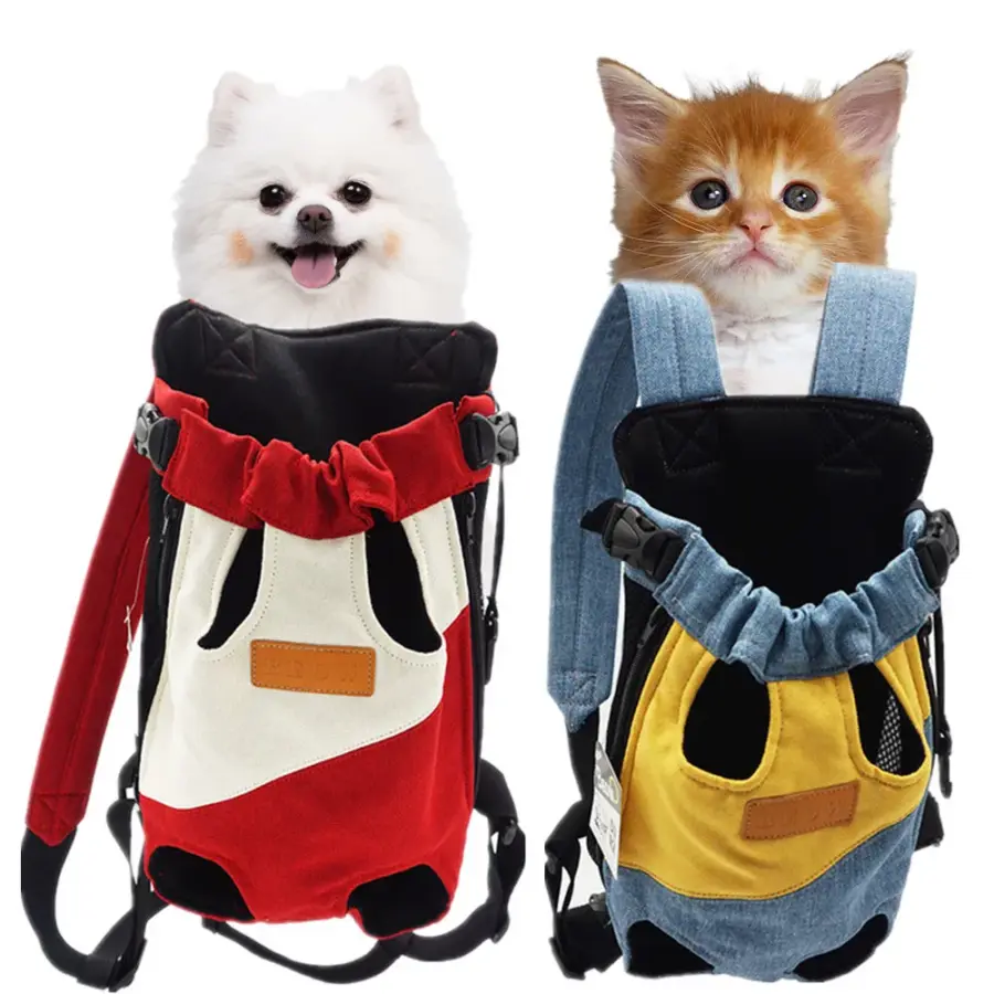 Pet Backpack Carrier For Cat Dogs Front Travel Dog Bag Carrying for Puppy Kitten Shoulders Breathable Portable Four-legged Bag - Image 2