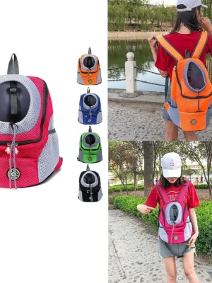 Pet Backpack Carrier Double Shoulder Portable