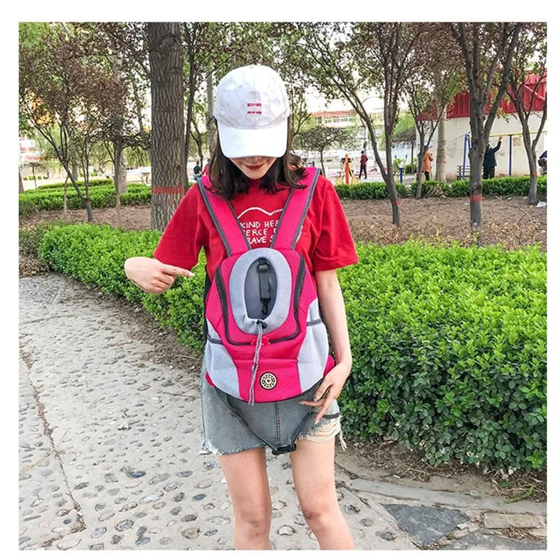 Pet Backpack Carrier Double Shoulder Portable