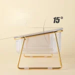 High-footed Tilt Dog Cat Food Bowl Double Bowl Transparent