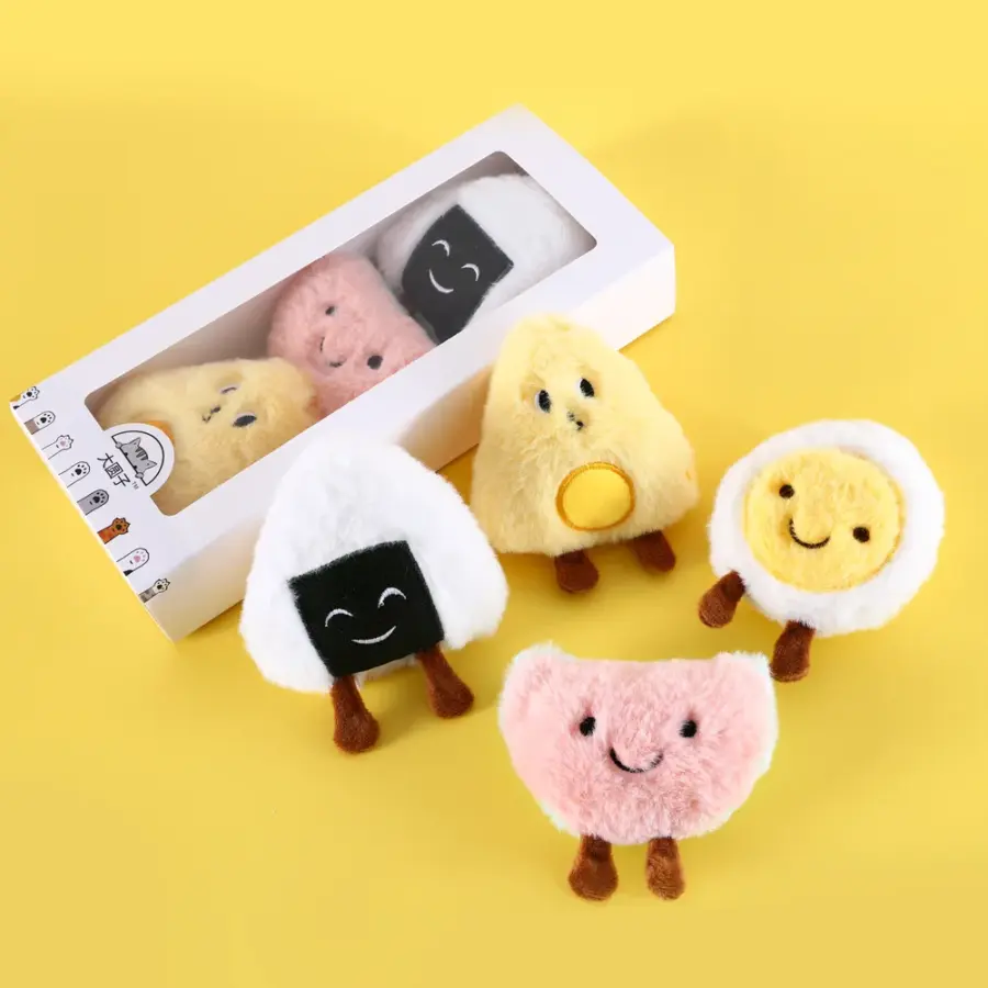 Pet Cat Plush Toy Cat Squeaky Toy with Catnip Kitten Toys Built-in Bell to Make Sounds Cute Interactive Pet Toys Cat Supplies - Image 3