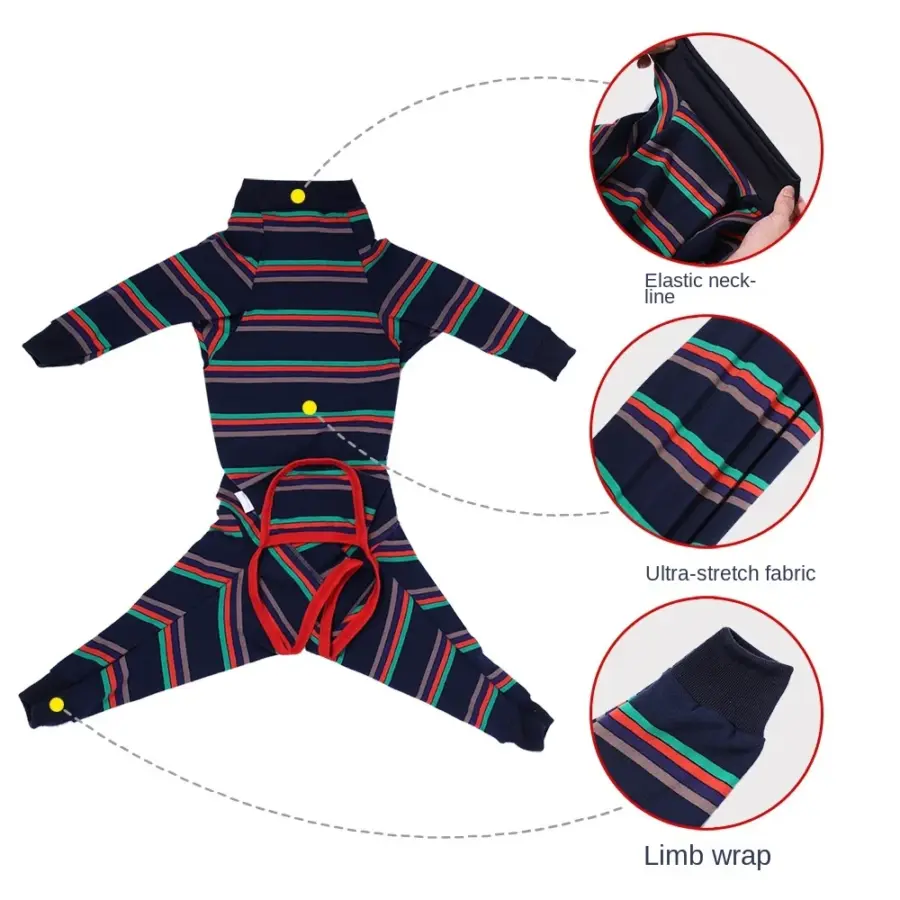 Pet Dog Clothes Dog Four-legged High-elastic Pajamas Home Clothes Physiological Clothes for Small Medium Large Dogs - Image 2