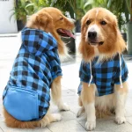 Pet Dog Clothes Winter Plaid Zipper