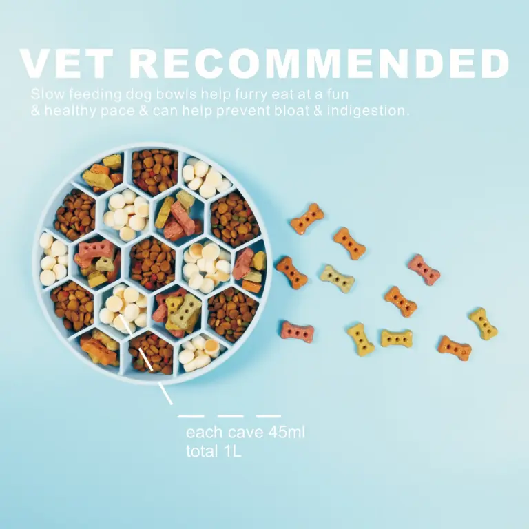 Dog Slow Feeder Silicone Suction Cup Honeycomb
