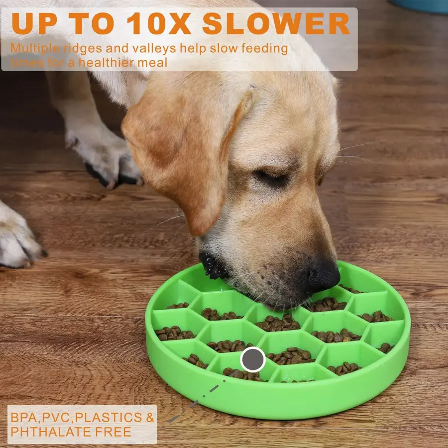 Pet Dog Slow Feeder Puppy Silicone Suction Cup Honeycomb Slow Food Bowl Slow Down Eating Feeder Food Training Bowl - Image 5