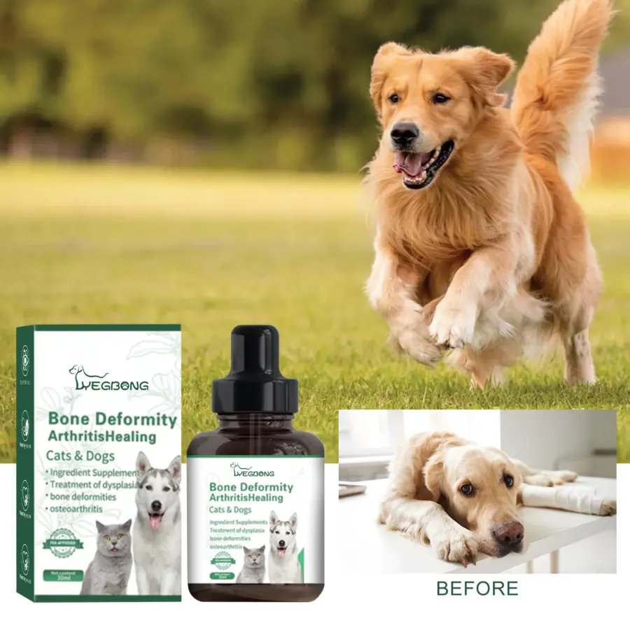 Pet Joint Repair Drops Dog Cat Bone Deformity ArthritisHealing Drops Puppy Kitten Body Joint Soreness Muscle Relief Care Agent