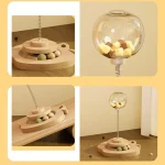 Wood Cat Turntable with Balls