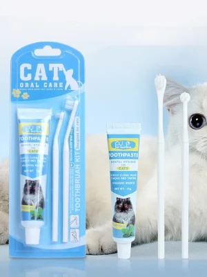 Cat Toothbrush Toothpaste Set