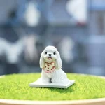 Bandana Maltese Dog Resin Pet Figurine Toy