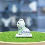 Bow Maltese Dog Resin Pet Figurine Toy