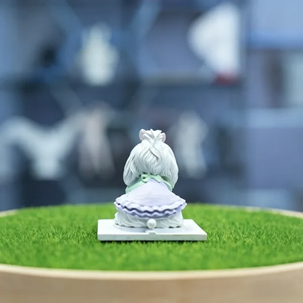 Bow Maltese Dog Resin Pet Figurine Toy