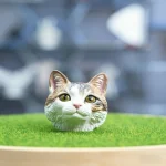 Cute Little Flower Cat Head Fridge Magnet