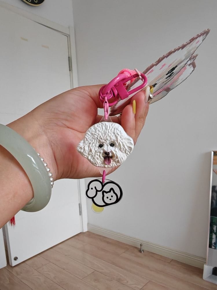 bichon-3d-resin-charm-closeup
